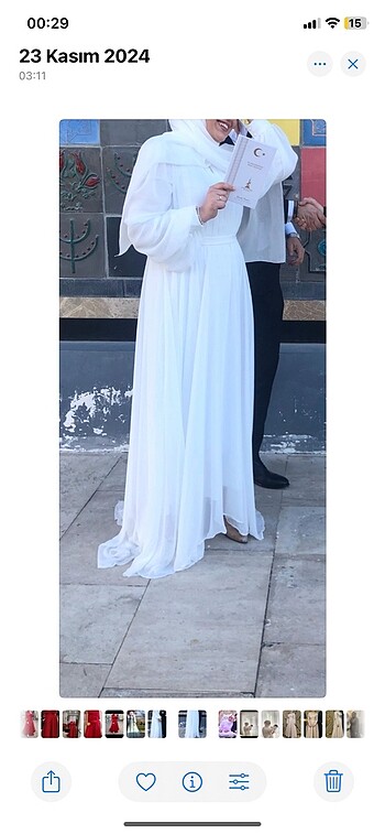 Tesettür nikah elbisesi