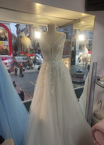 m Beden beyaz Renk Helen model gelinlik