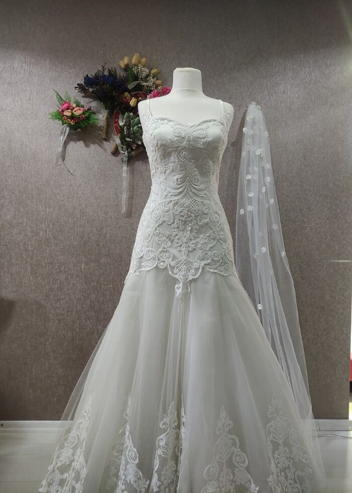 Balık gelinlik nikah elbisesi  - Görsel 2