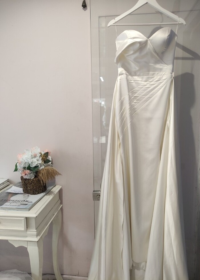 Satan balık nikah elbisesi gelinlik - Görsel 5