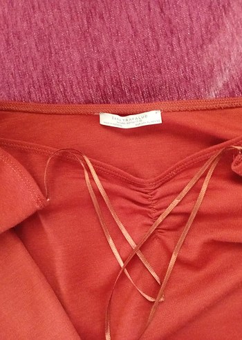 Zara Trafaluc Kırmızı  bayan penye - Görsel 3