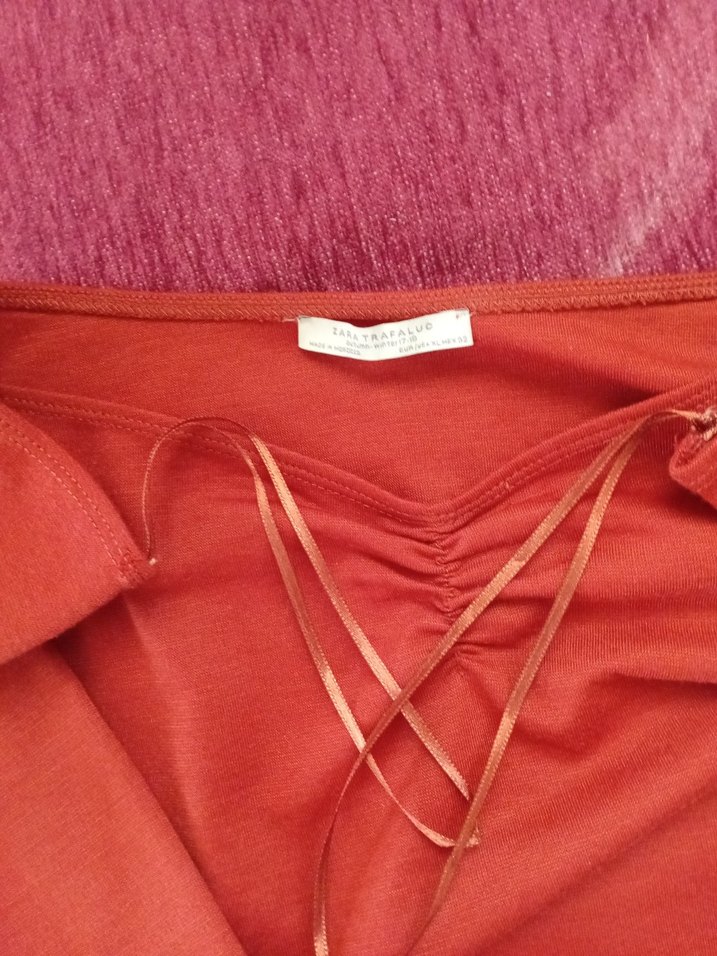 Zara Trafaluc Kırmızı  bayan penye - Görsel 3