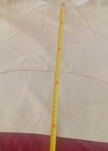 Bisiklet yaka,bol dökümlü yün kazak.Kullanılmadı. - Görsel 6