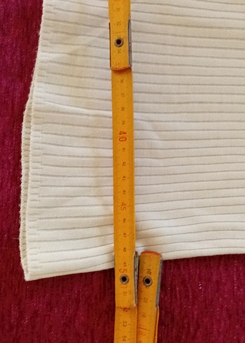 Beyaz V Yakalı Kadın Örme elbise. - Görsel 5