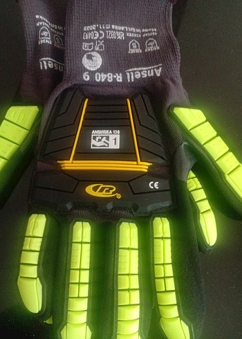 Sarı Biker Tarzı Baskılı Erkek Eldiveni - Görsel 3