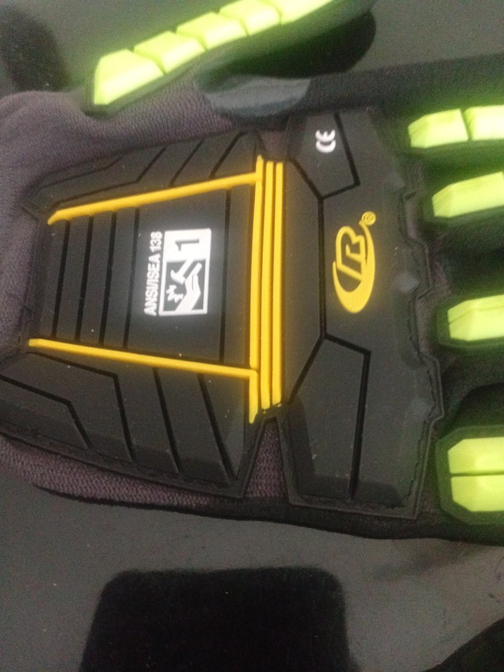 Sarı Biker Tarzı Baskılı Erkek Eldiveni - Görsel 4