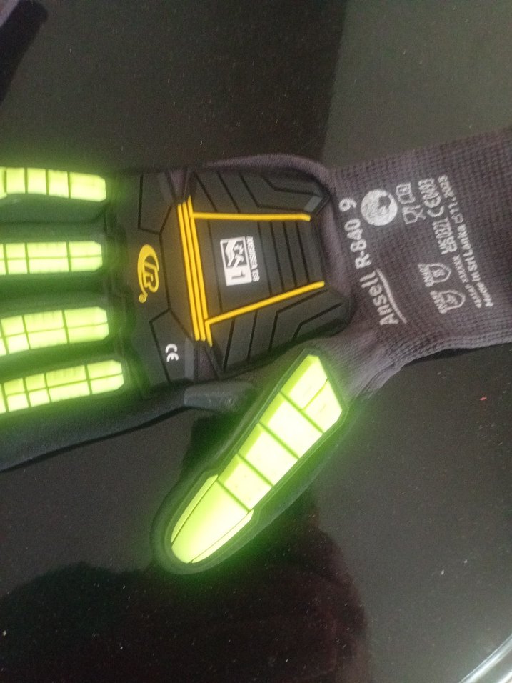 Sarı Biker Tarzı Baskılı Erkek Eldiveni - Görsel 2