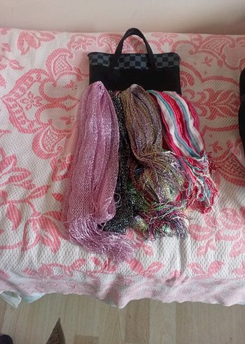 Renkli Pileli Bohem Kadın Fuları 5 adet - Görsel 7