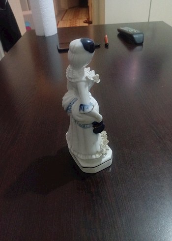Porselen,Dantel Detaylı Kadın biblo - Görsel 5