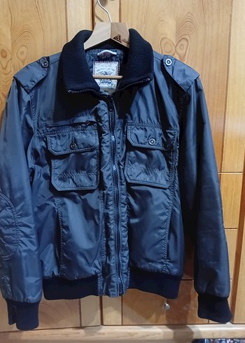 Gri Dayanıklı ve Fonksiyonel Erkek mont Mavi marka L beden - Görsel 3