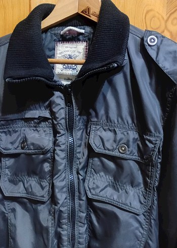 Gri Dayanıklı ve Fonksiyonel Erkek mont Mavi marka L beden - Görsel 4