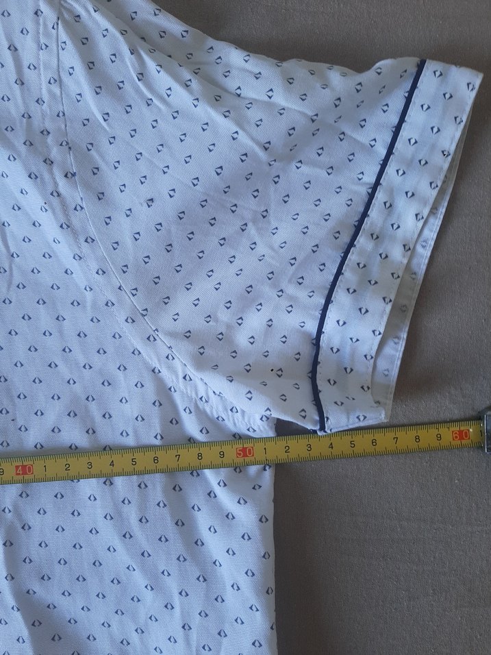 Erkek Beyaz Desenli Kısa Kollu Gömlek - Görsel 3