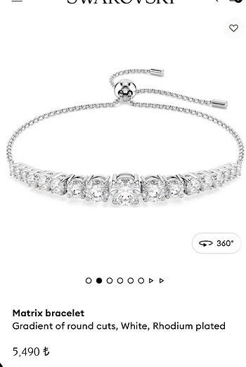SWAROVSKİ MATRİX BRACELET SERTİFİKALI BİLEKLİK