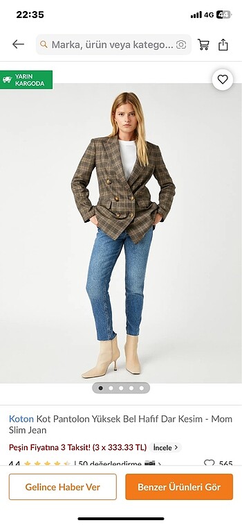 Koton mom jean