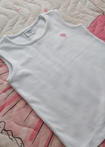 Beyaz Kız Çocuk kolsuz t.shirt - Görsel 3