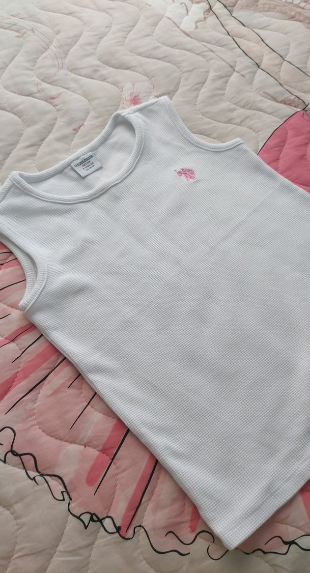 Beyaz Kız Çocuk kolsuz t.shirt - Görsel 3