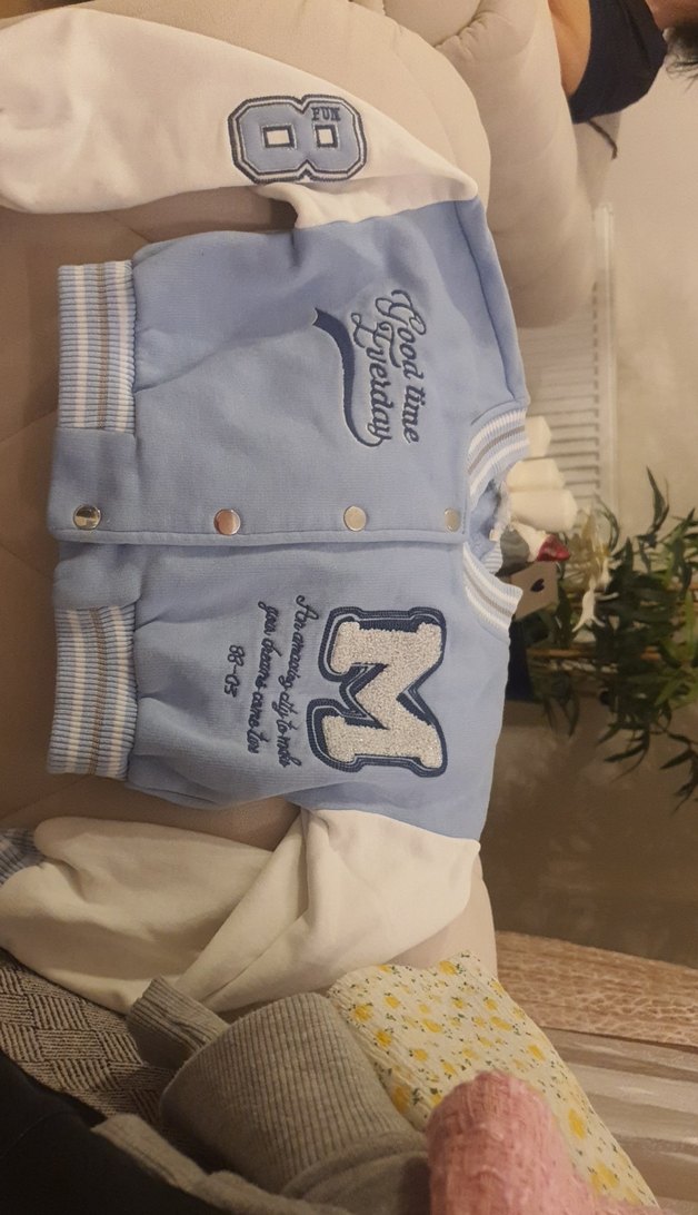 Pastel Mavi kız çocuk kolej mont - Görsel 2