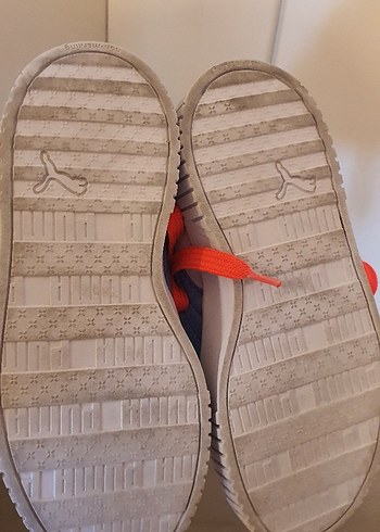 Kız Çocuk Beyaz Renkli Çizgili Spor Ayakkabı puma 32 numara - Görsel 5