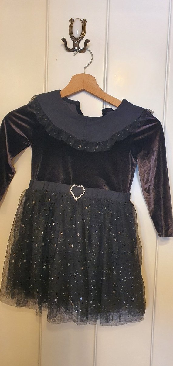 Kız Çocuk Siyah Gotik Fırfırlı Elbise lcw - Görsel 2