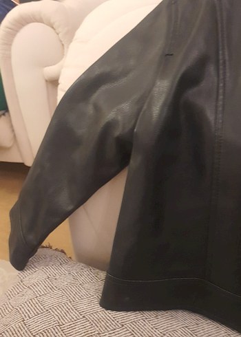 Zara Siyah Kız Deri Biker Ceket - Görsel 8