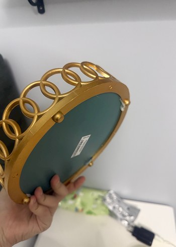 Aynalı gold tepsi - Görsel 3