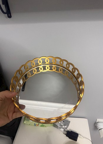 Aynalı gold tepsi - Görsel 2