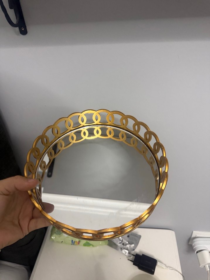 Aynalı gold tepsi - Görsel 2