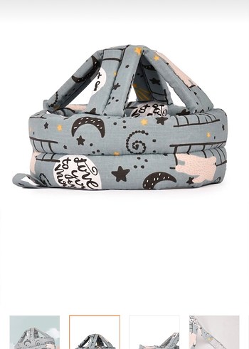 Gri Desenli Çocuk Koruyucu Kask - Görsel 2