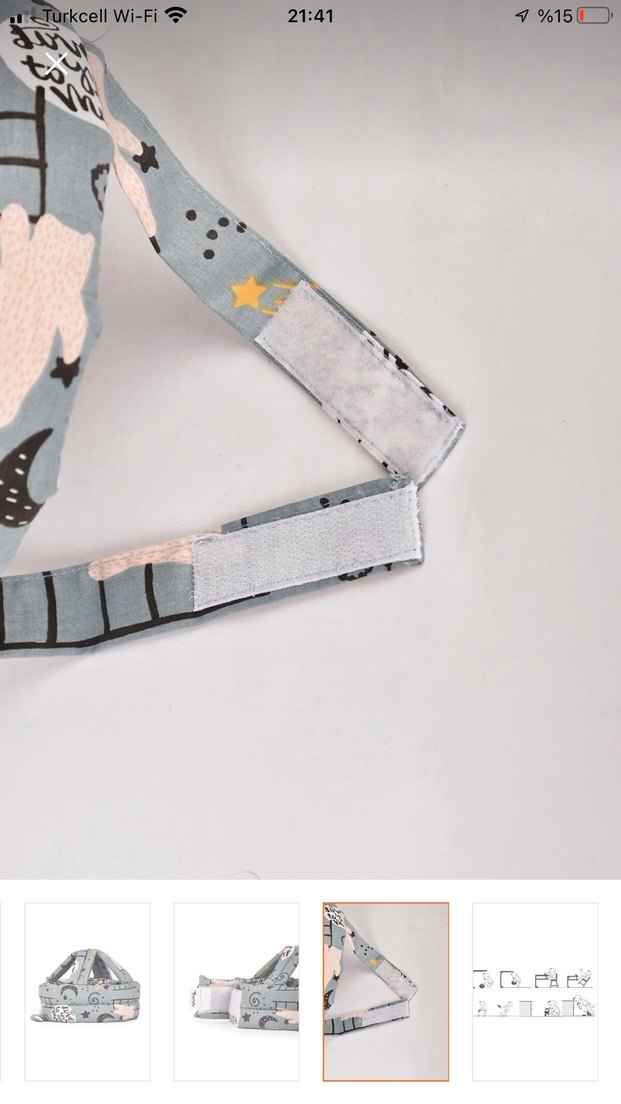 Gri Desenli Çocuk Koruyucu Kask - Görsel 4