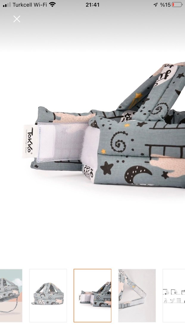 Gri Desenli Çocuk Koruyucu Kask - Görsel 3