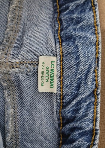 Düğmeli Mavi kız cocuk Denim Mini Şort - Görsel 3