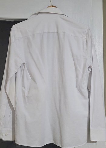 Erkek Beyaz Pamuklu Uzun Kollu Gömlek Pierre cardin - Görsel 3