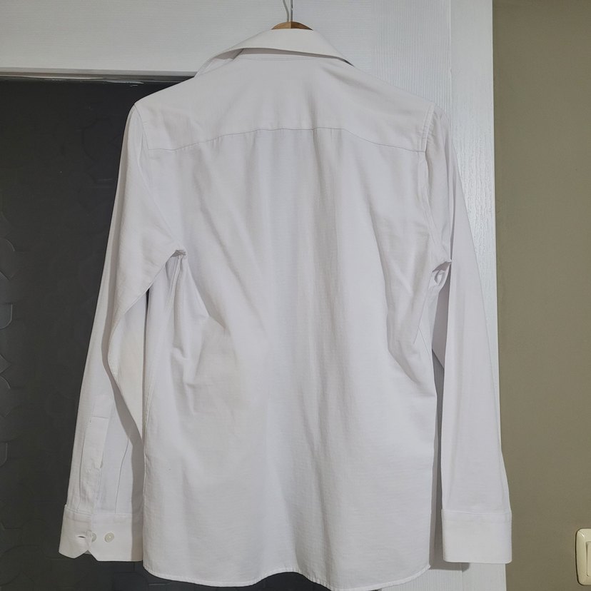 Erkek Beyaz Pamuklu Uzun Kollu Gömlek Pierre cardin - Görsel 3