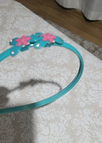 Turkuaz Yılan Desenli Elastik Saç Bandı - Görsel 4