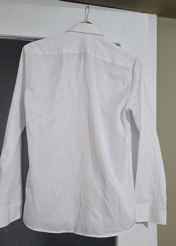 Beyaz Keten Regular Fit Uzun Kollu Erkek Gömlek - Görsel 3