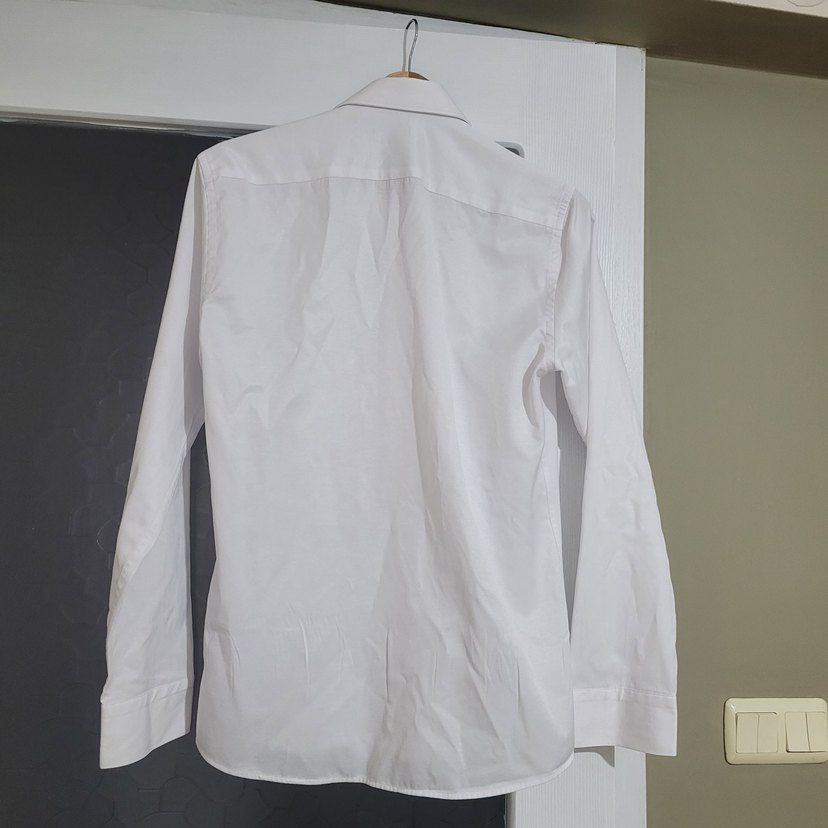 Beyaz Keten Regular Fit Uzun Kollu Erkek Gömlek - Görsel 3