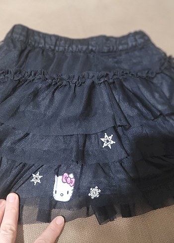 Kız Çocuk Siyah Fırfırlı Gotik Etek - Görsel 5