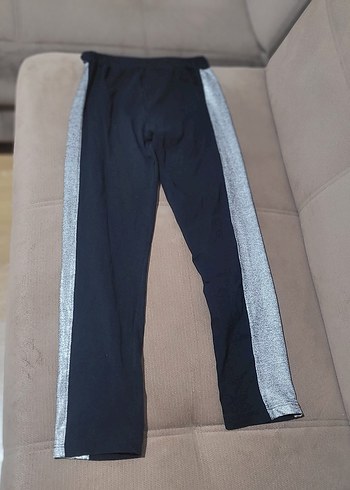 Kız Çocuk Gri Elastik Bel Street Wear Tayt - Görsel 6