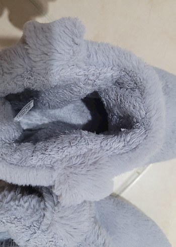 Kız Çocuk Gri Sıcak Peluş Terlik Lcw marka . - Görsel 4