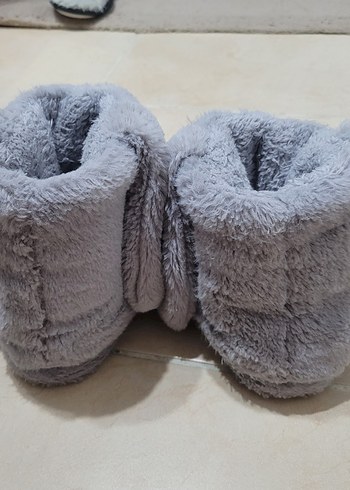 Kız Çocuk Gri Sıcak Peluş Terlik Lcw marka . - Görsel 5