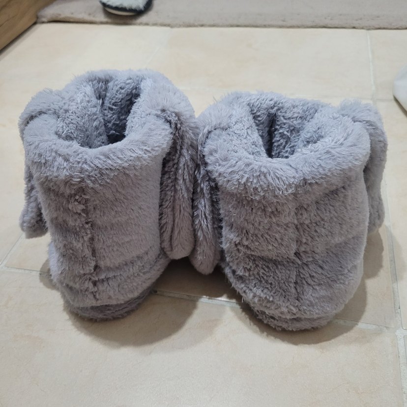 Kız Çocuk Gri Sıcak Peluş Terlik Lcw marka . - Görsel 5