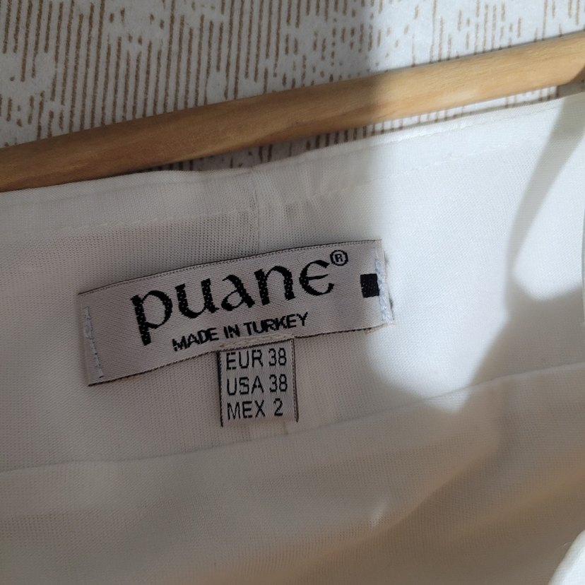 Beyaz Drapeli Uzun Abiye Elbise - Görsel 4