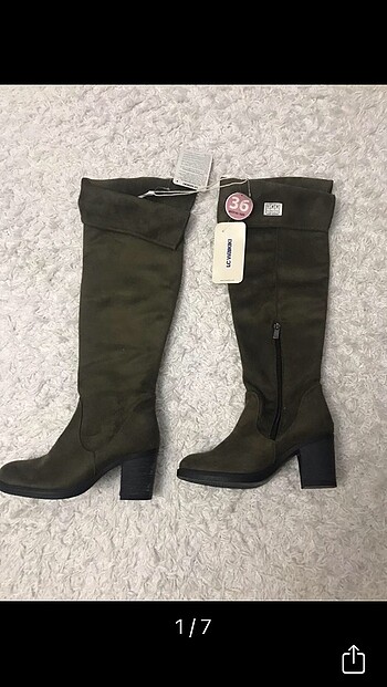LC Waikiki 36 numara yumuşak haki renk çizme aynı modelin aynı numaranın s