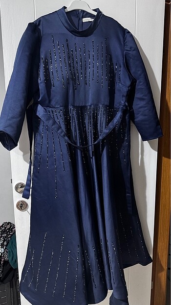 54 Beden Lacivert abiye - Görsel 3