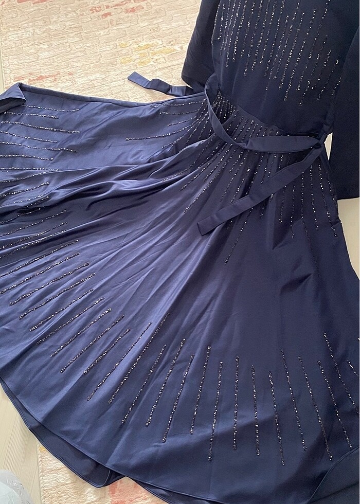 54 Beden Lacivert abiye - Görsel 2