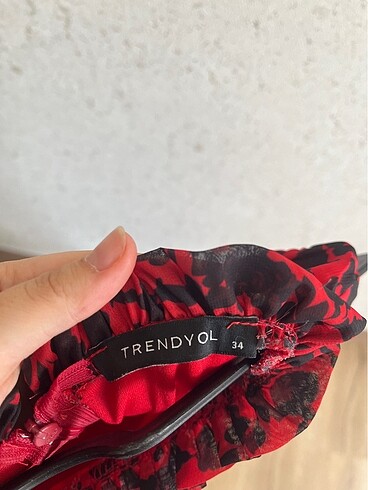 xs Beden bordo Renk Şifon elbise