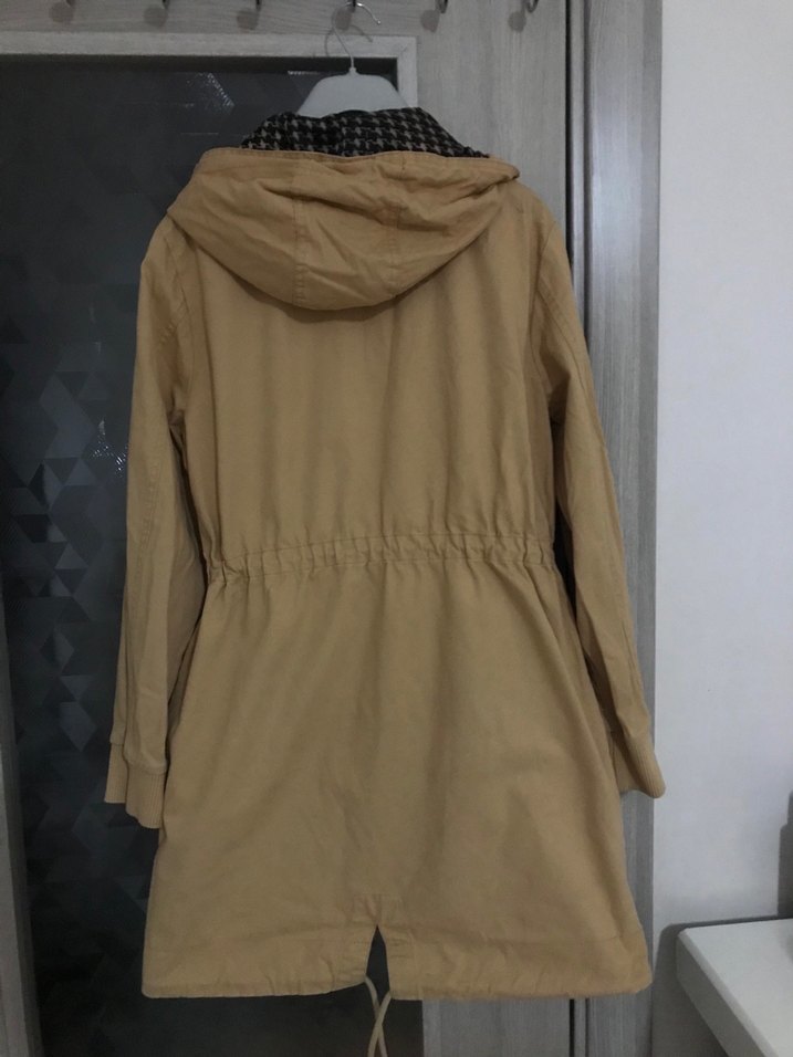 Kışlık camel trençkot - Görsel 2