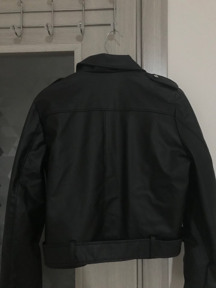 Siyah Deri Biker Ceket - Görsel 2