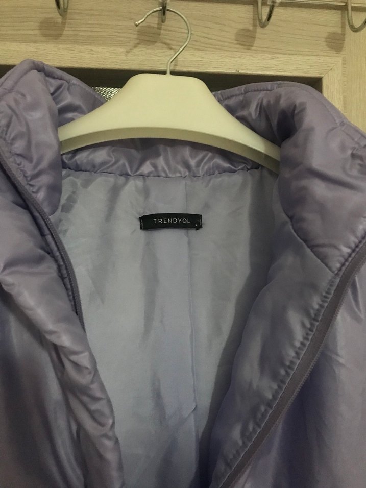 Lila astarlı Kadın Mont - Görsel 4