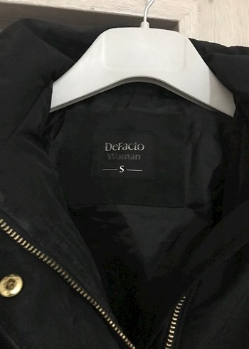 Düğmeli Siyah Kadın Mont - Görsel 4